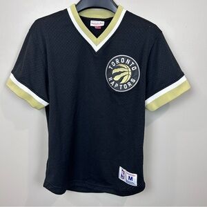 Mitchell & Ness TORONTO RAPTORS Shirt JERSEY Men’s Medium Black‎ NBA Gold Sewn